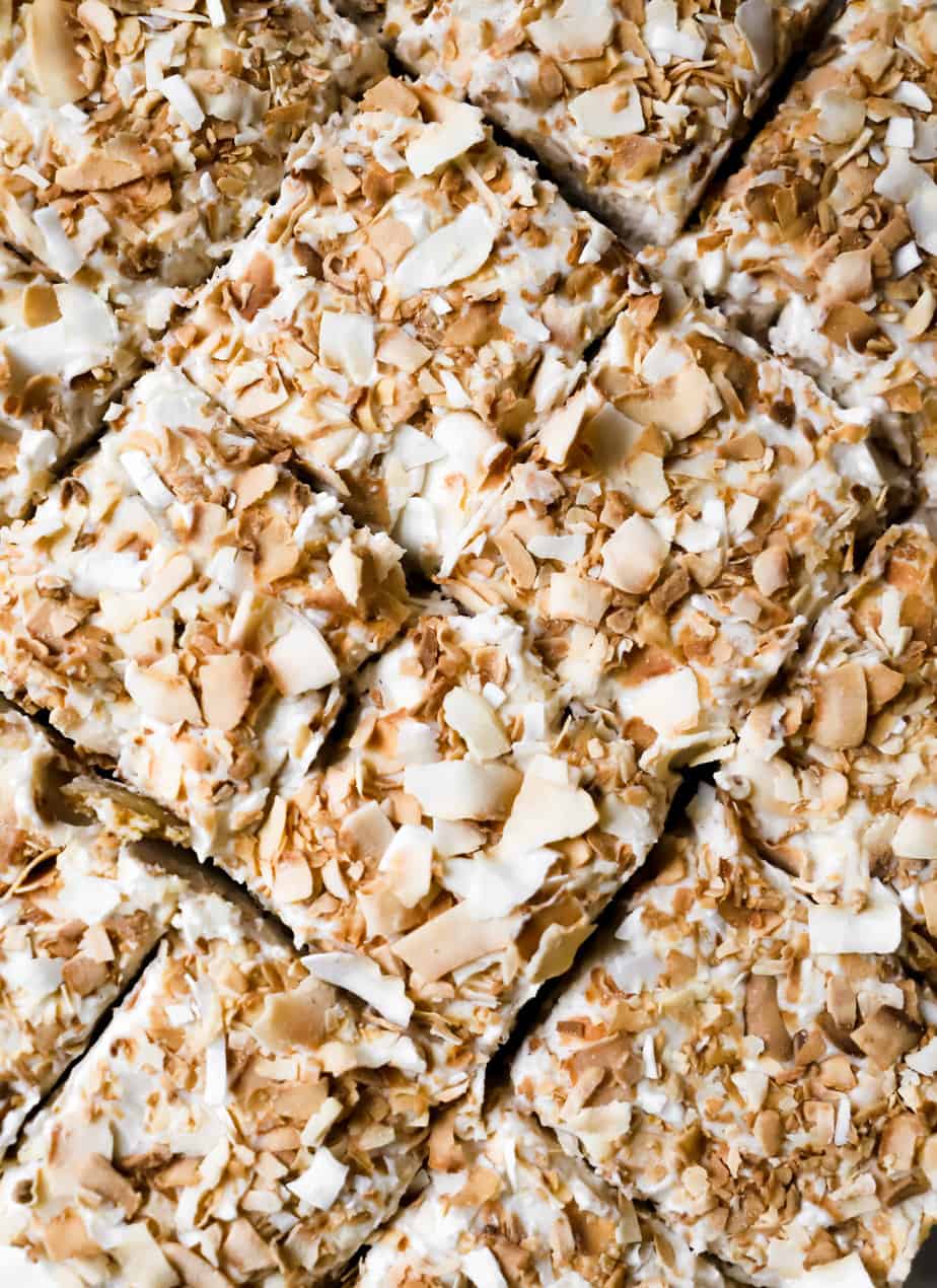 carrot cake blondies close up