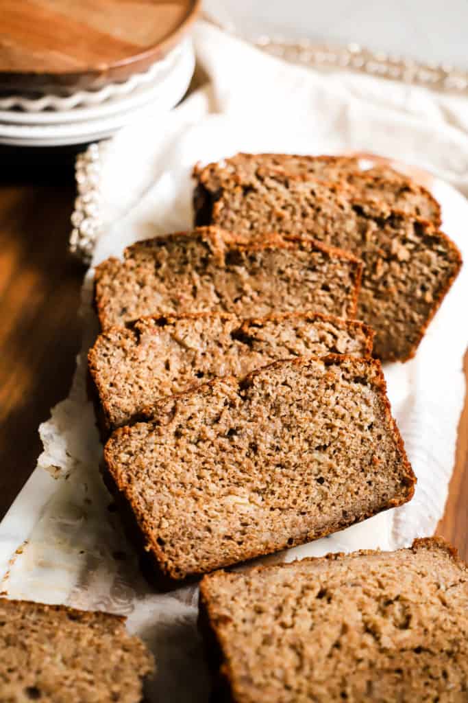 easy healthy banana bread slices