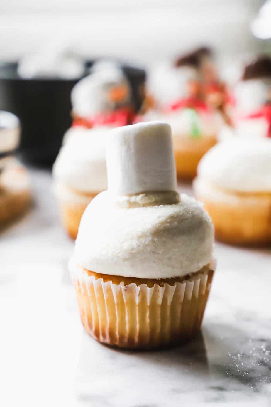 snowman cupcakes step 4