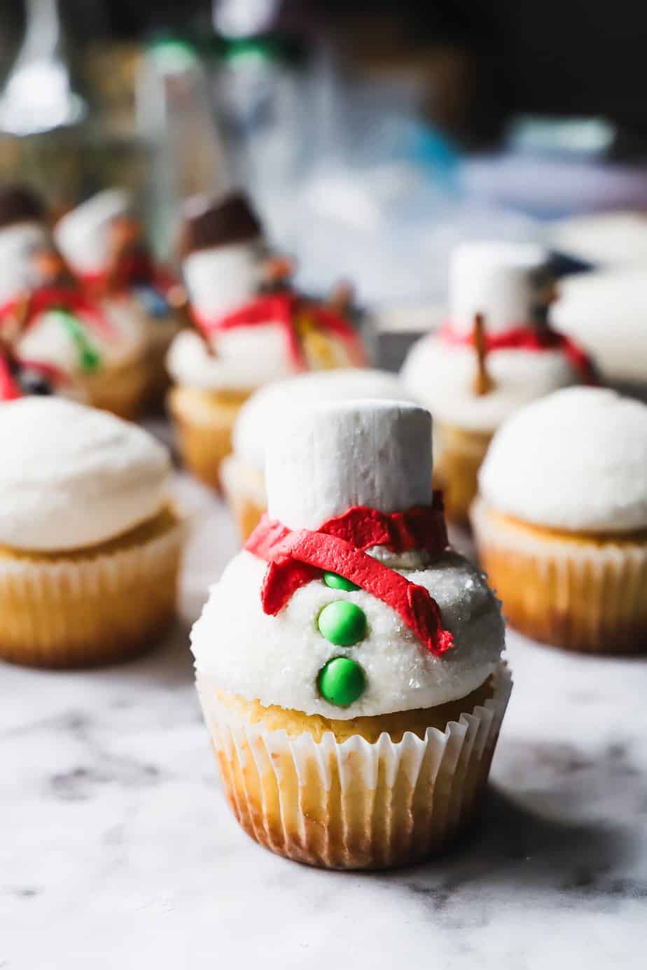 snowman cupcakes step 6