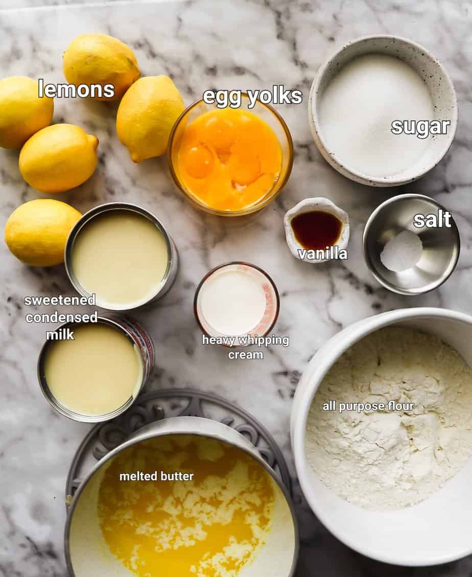 lemon bar ingredients