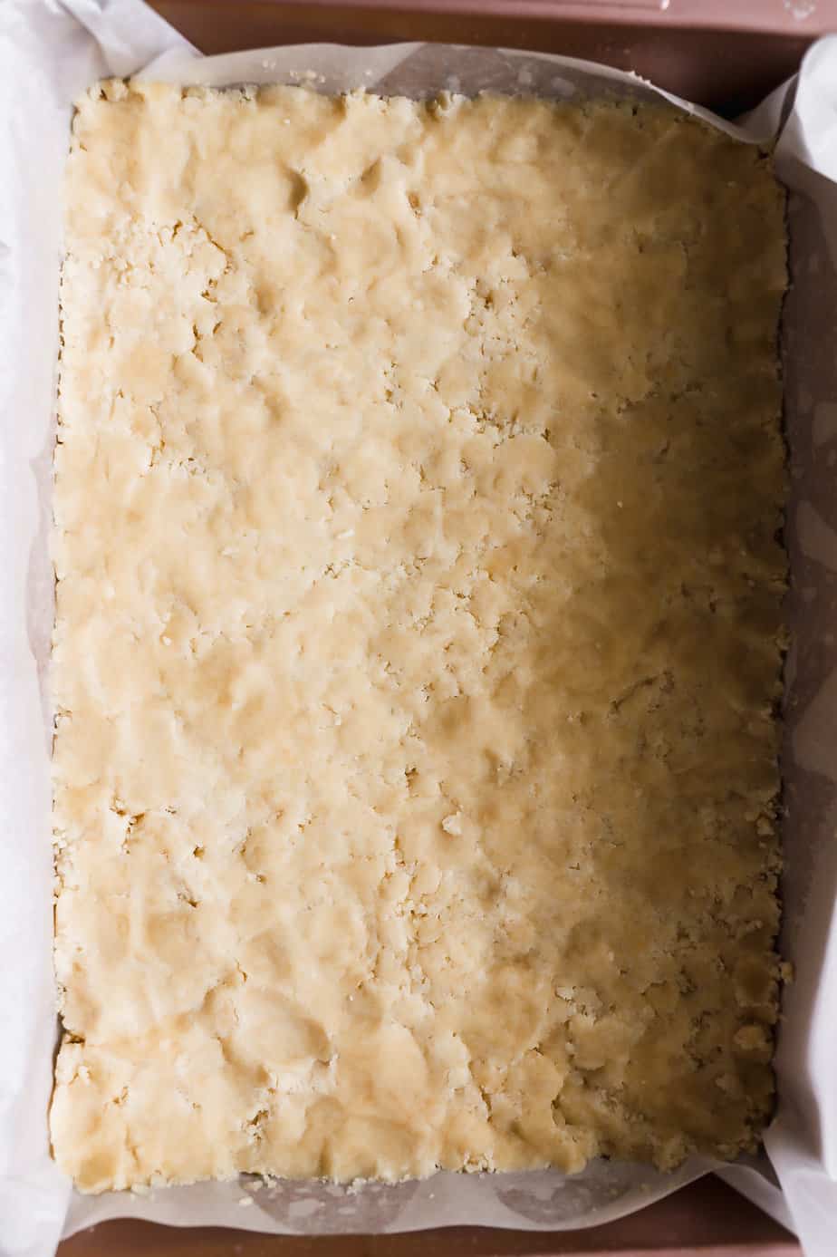 unbaked shortbread crust step 2