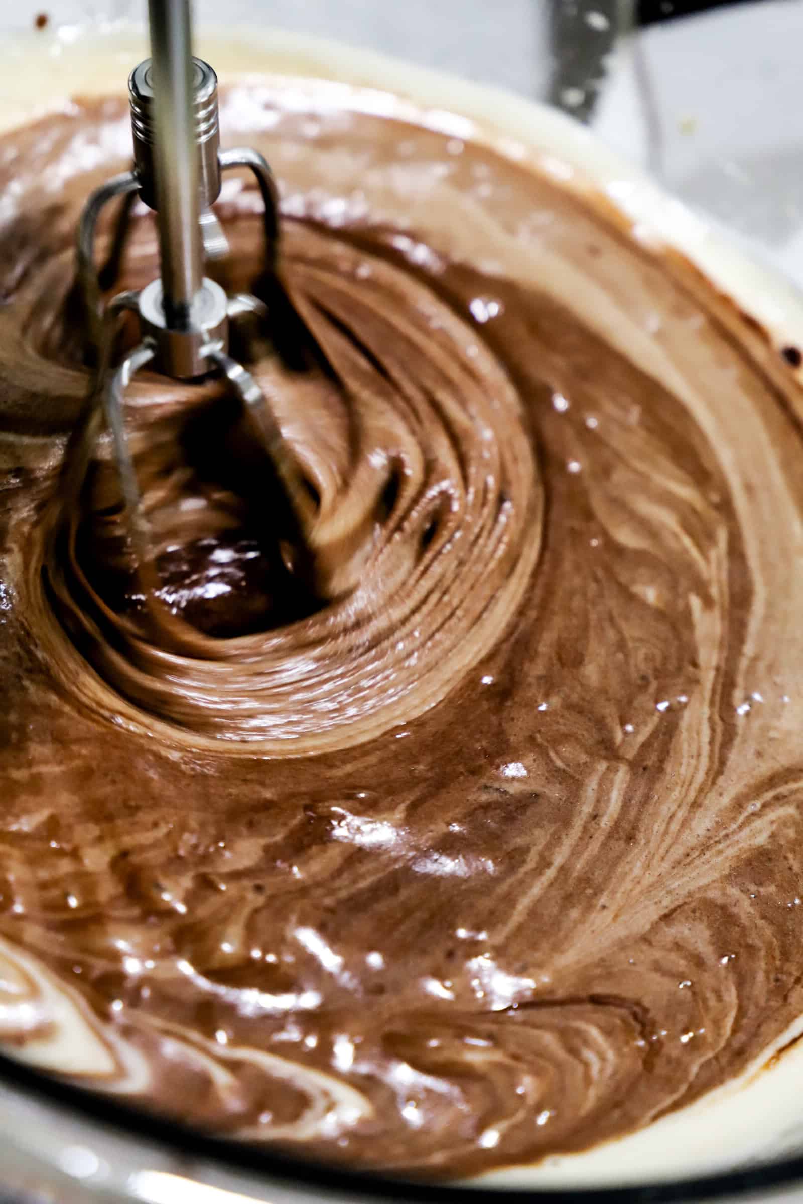 whipped eggs and chocolate butter