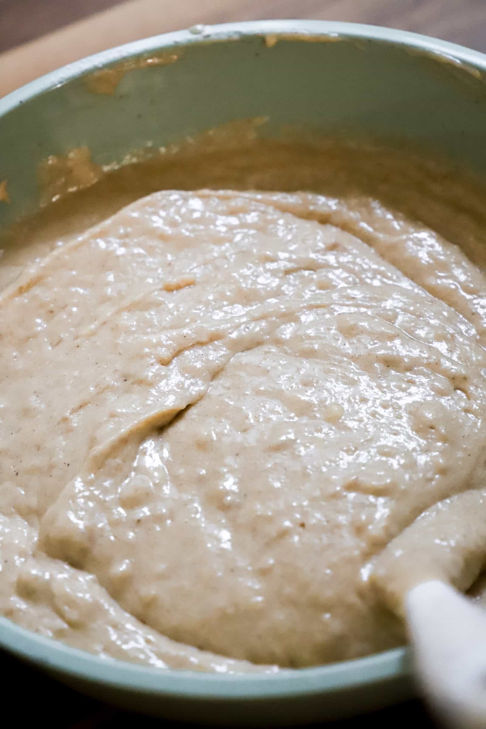 apple cider donut bundt cake batter