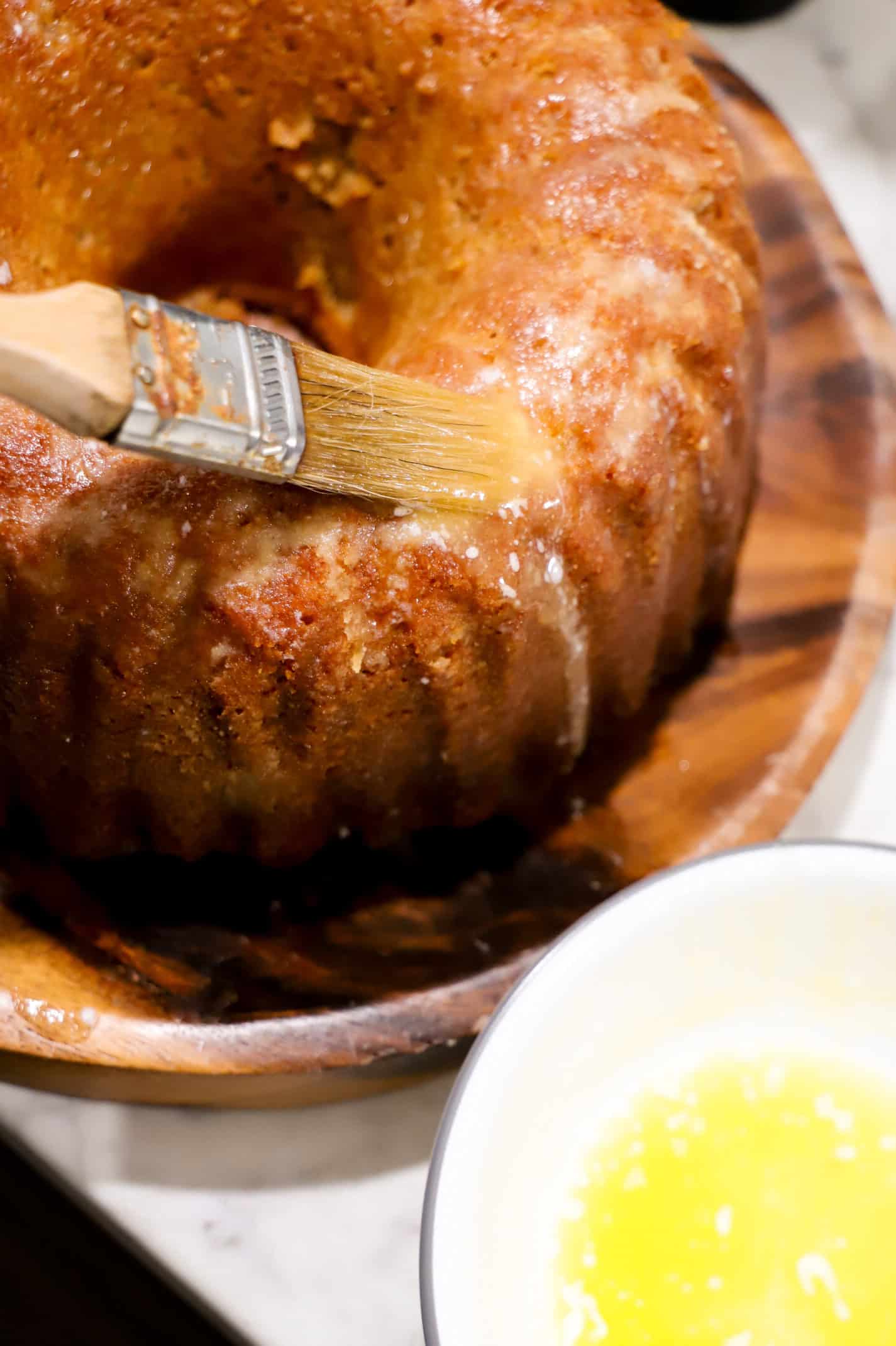 apple cider donut cake butter coating